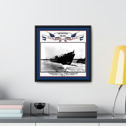 USS Batfish SS-310 Navy Floating Frame Photo Desk View