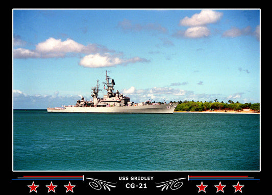 USS Gridley CG-21 Canvas Photo Print