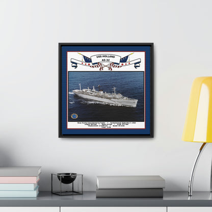 USS Holland AS-32 Navy Floating Frame Photo Desk View
