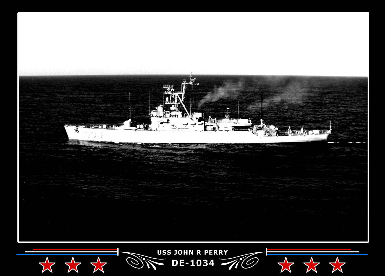 USS John R Perry DE-1034 Canvas Photo Print
