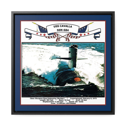 USS Cavalla SSN-684 Navy Floating Frame Photo Front View