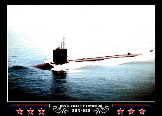 USS Glenard P Lipscomb SSN-685 Canvas Photo Print