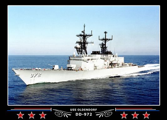 USS Oldendorf DD-972 Canvas Photo Print
