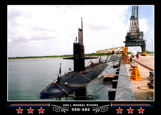 USS L Mendel Rivers SSN-686 Canvas Photo Print