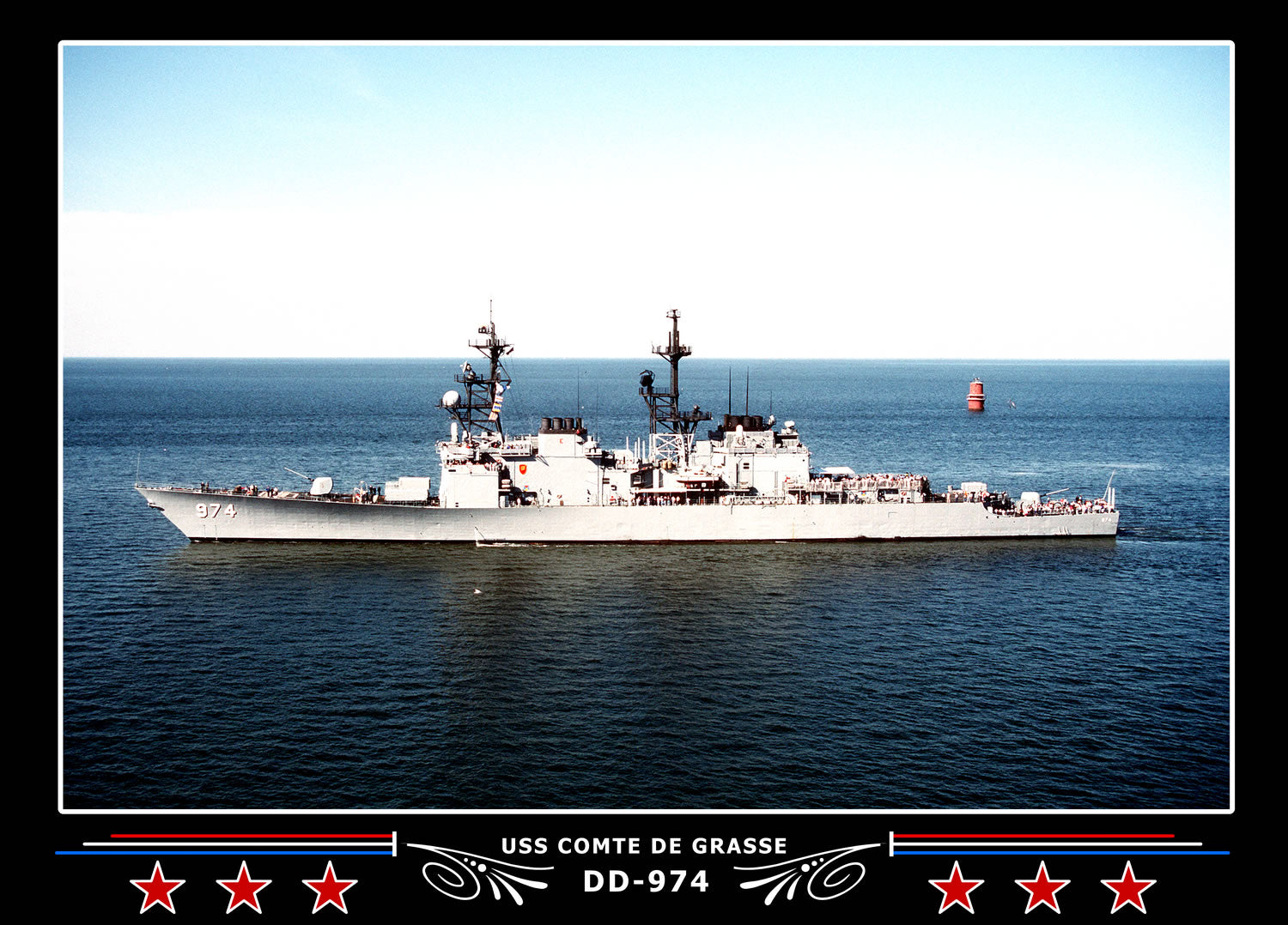 USS Comte De Grasse DD-974 Canvas Photo Print