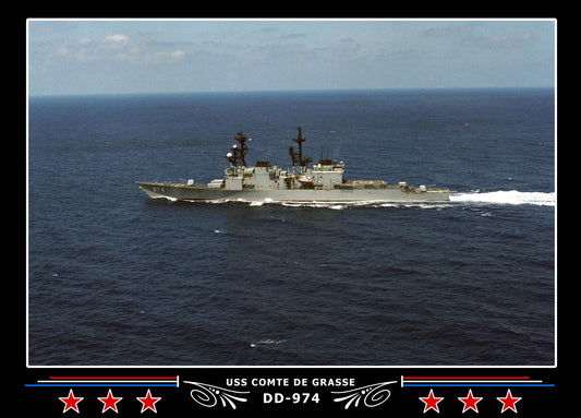 USS Comte De Grasse DD-974 Canvas Photo Print