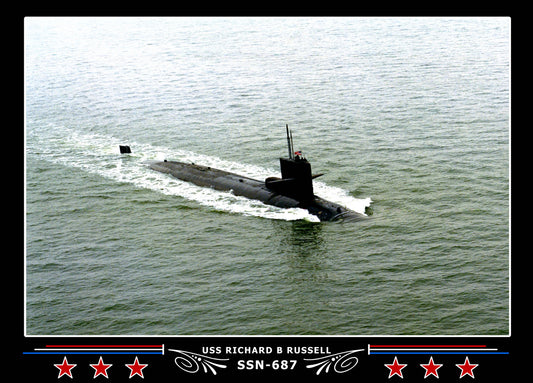 USS Richard B Russell SSN-687 Canvas Photo Print