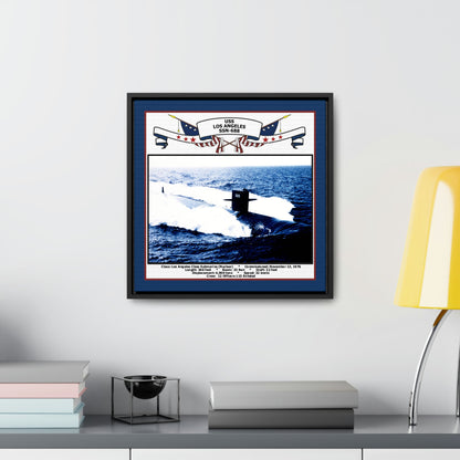 USS Los Angeles SSN-688 Navy Floating Frame Photo Desk View