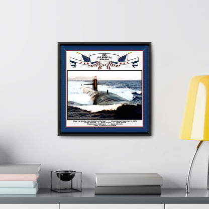 USS Los Angeles SSN-688 Navy Floating Frame Photo Desk View