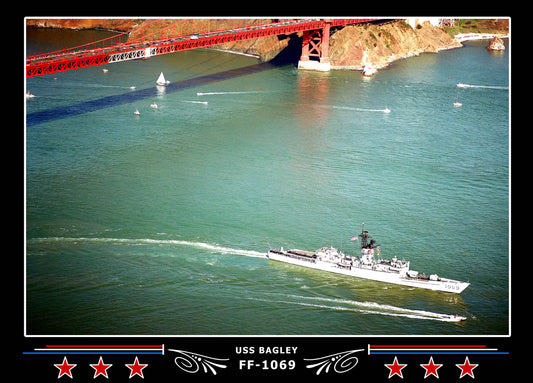 USS Bagley FF-1069 Canvas Photo Print