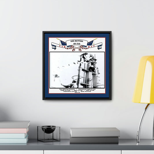 USS Batfish SS-310 Navy Floating Frame Photo Desk View