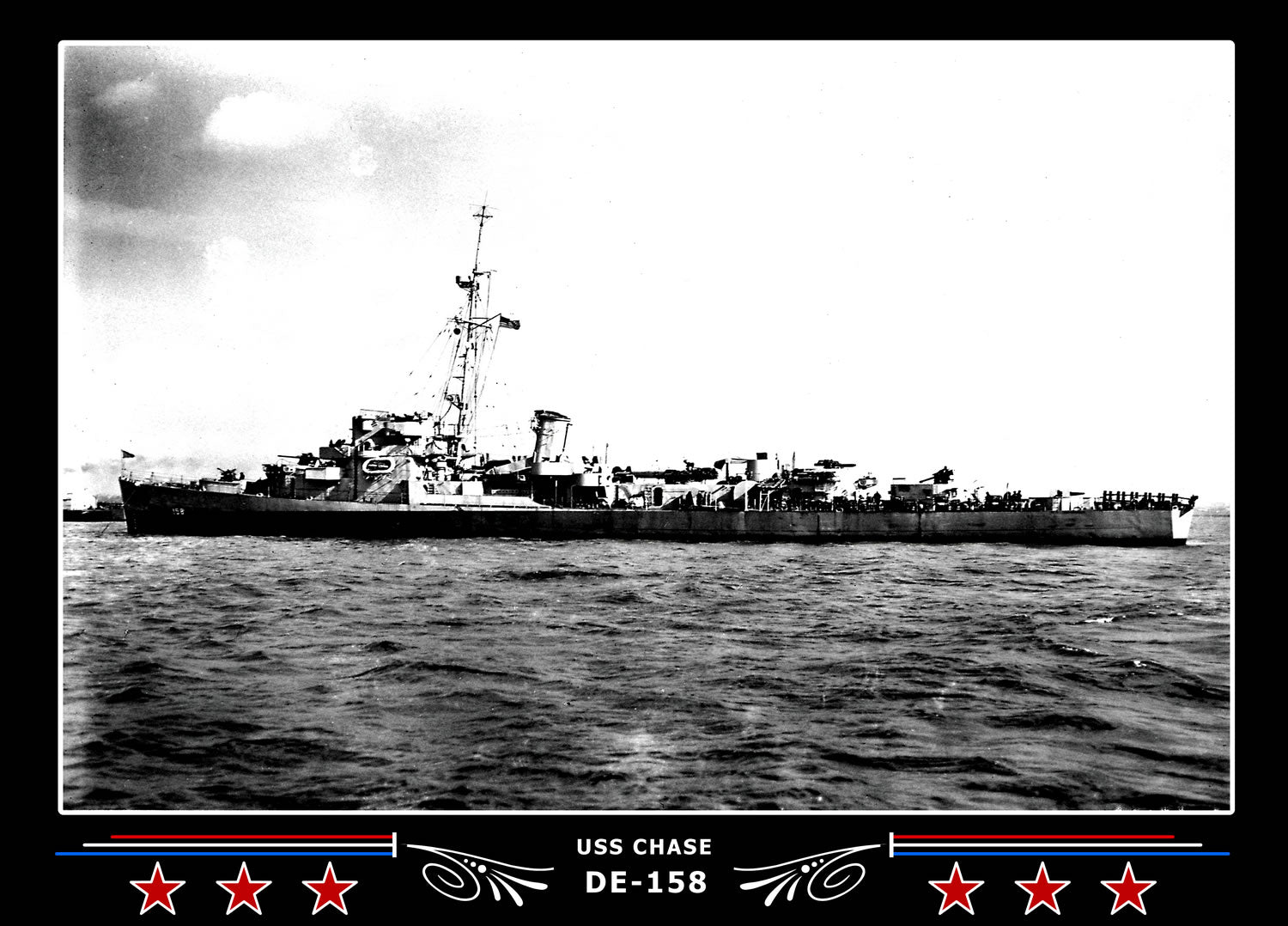 USS Chase DE-158 Canvas Photo Print