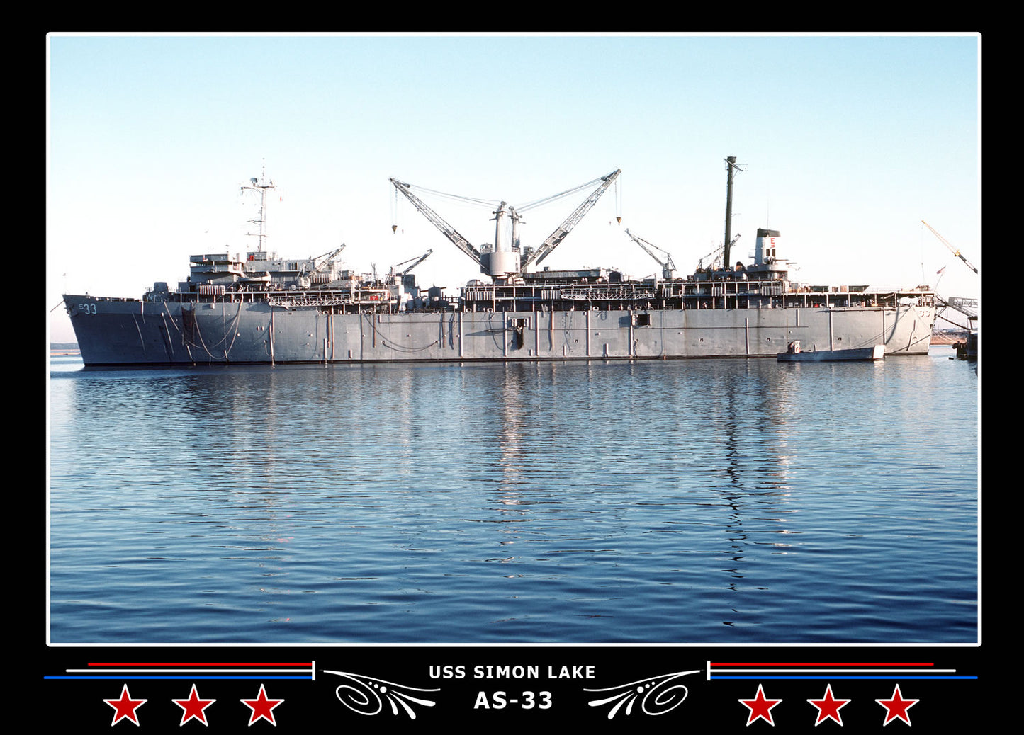USS Simon Lake AS-33 Canvas Photo Print