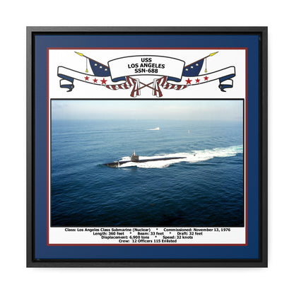 USS Los Angeles SSN-688 Navy Floating Frame Photo Front View