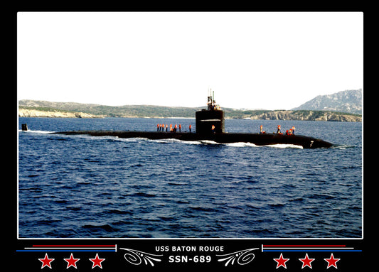 USS Baton Rouge SSN-689 Canvas Photo Print