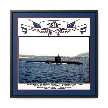 USS Baton Rouge SSN-689 Navy Floating Frame Photo Front View