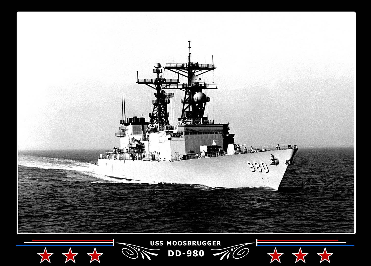 USS Moosbrugger DD-980 Canvas Photo Print