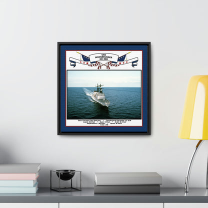USS Moosbrugger DD-980 Navy Floating Frame Photo Desk View
