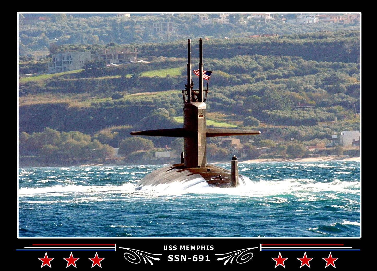 USS Memphis SSN-691 Canvas Photo Print