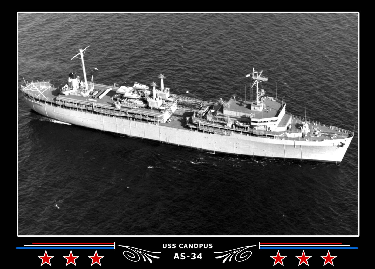 USS Canopus AS-34 Canvas Photo Print