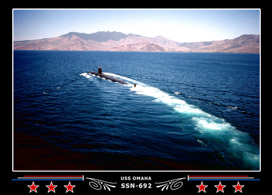 USS Omaha SSN-692 Canvas Photo Print