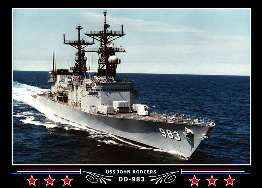 USS John Rodgers DD-983 Canvas Photo Print