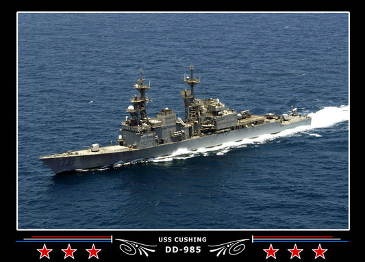 USS Cushing DD-985 Canvas Photo Print
