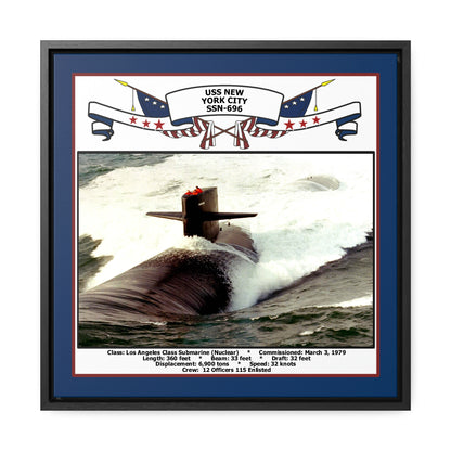 USS New York City SSN-696 Navy Floating Frame Photo Front View
