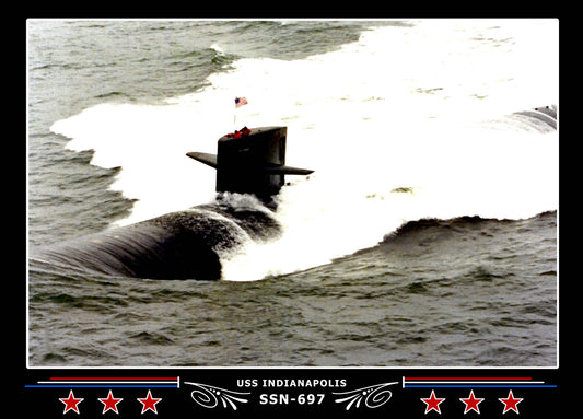 USS Indianapolis SSN-697 Canvas Photo Print