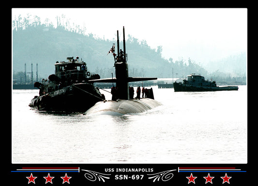 USS Indianapolis SSN-697 Canvas Photo Print