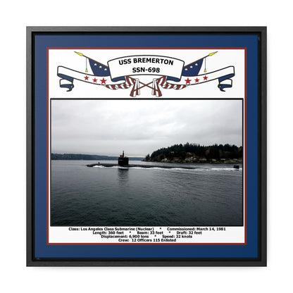 USS Bremerton SSN-698 Navy Floating Frame Photo Front View