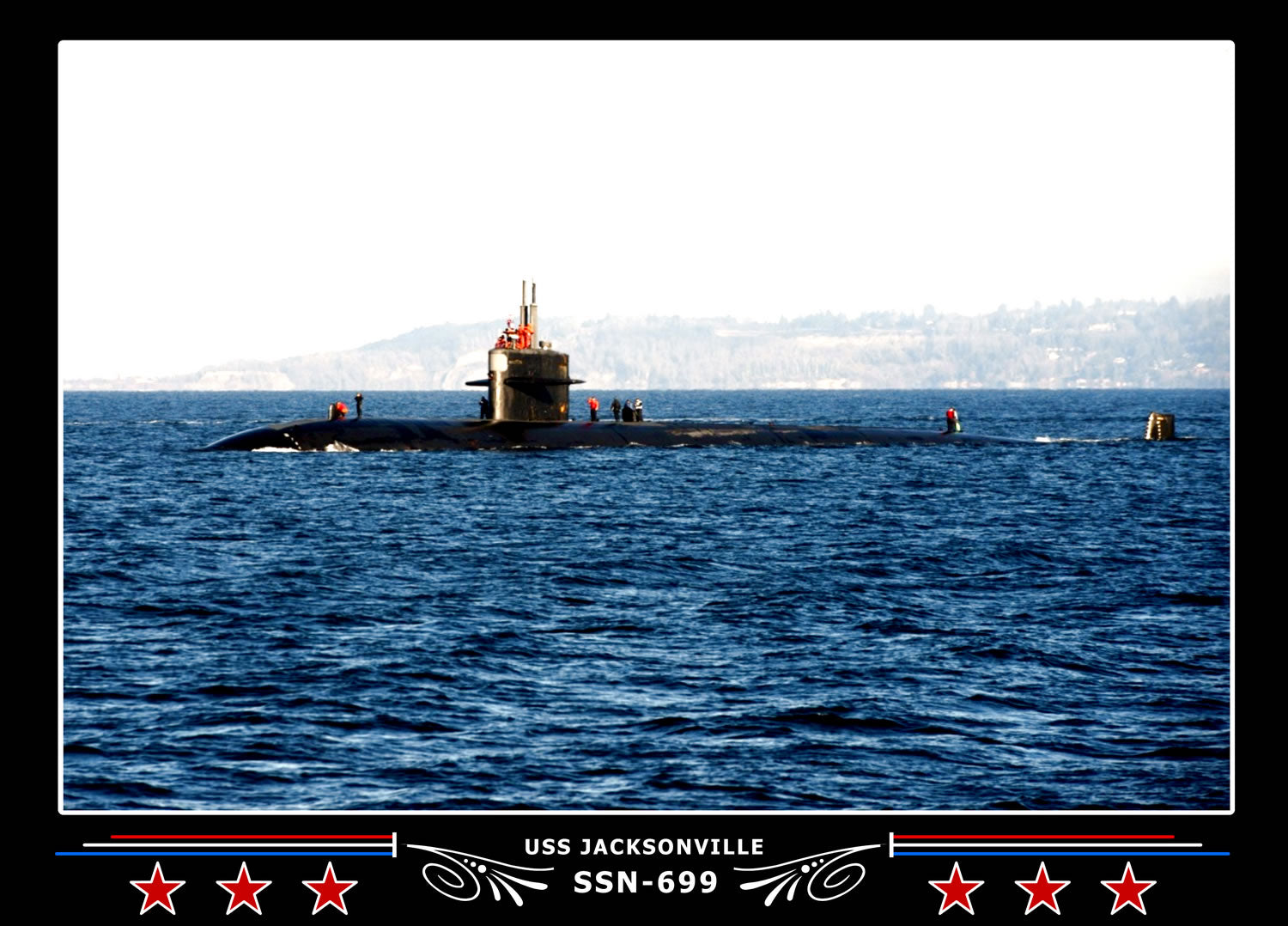 USS Jacksonville SSN-699 Canvas Photo Print