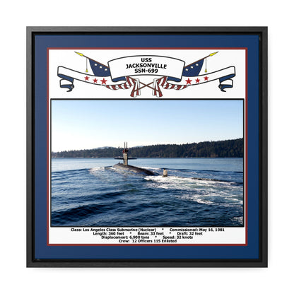 USS Jacksonville SSN-699 Navy Floating Frame Photo Front View