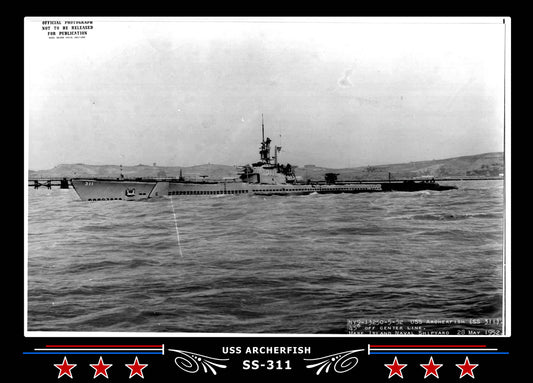USS Archerfish SS-311 Canvas Photo Print
