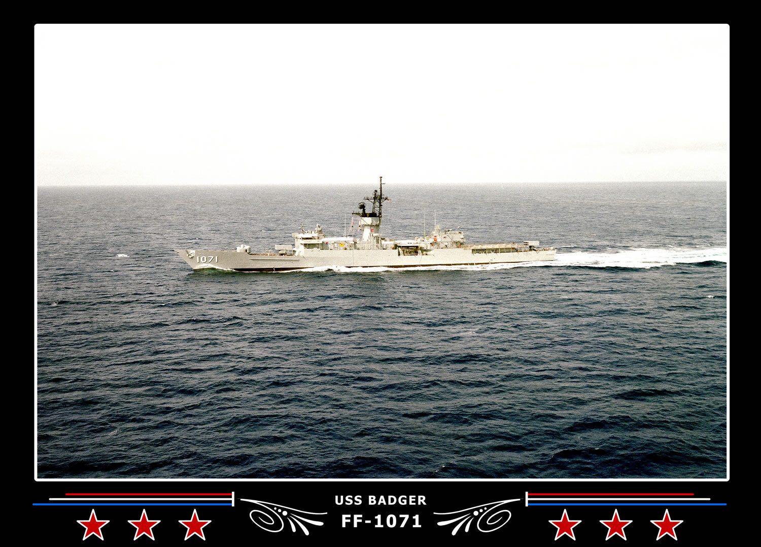 USS Badger FF-1071 Canvas Photo Print