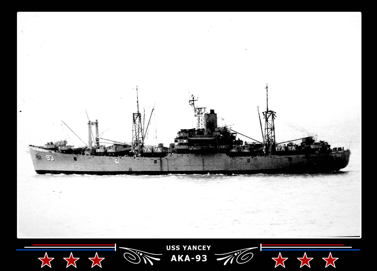 USS Yancey AKA93 Canvas Photo Print