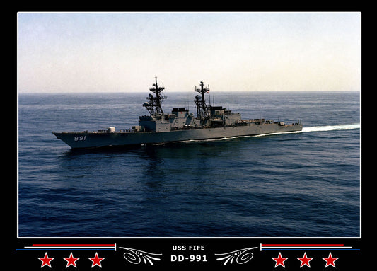 USS Fife DD-991 Canvas Photo Print