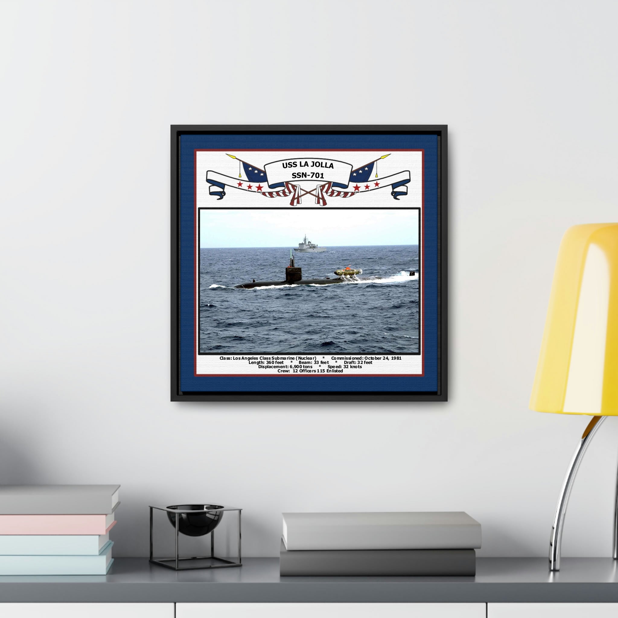 USS La Jolla SSN-701 Navy Floating Frame Photo – Navy Emporium