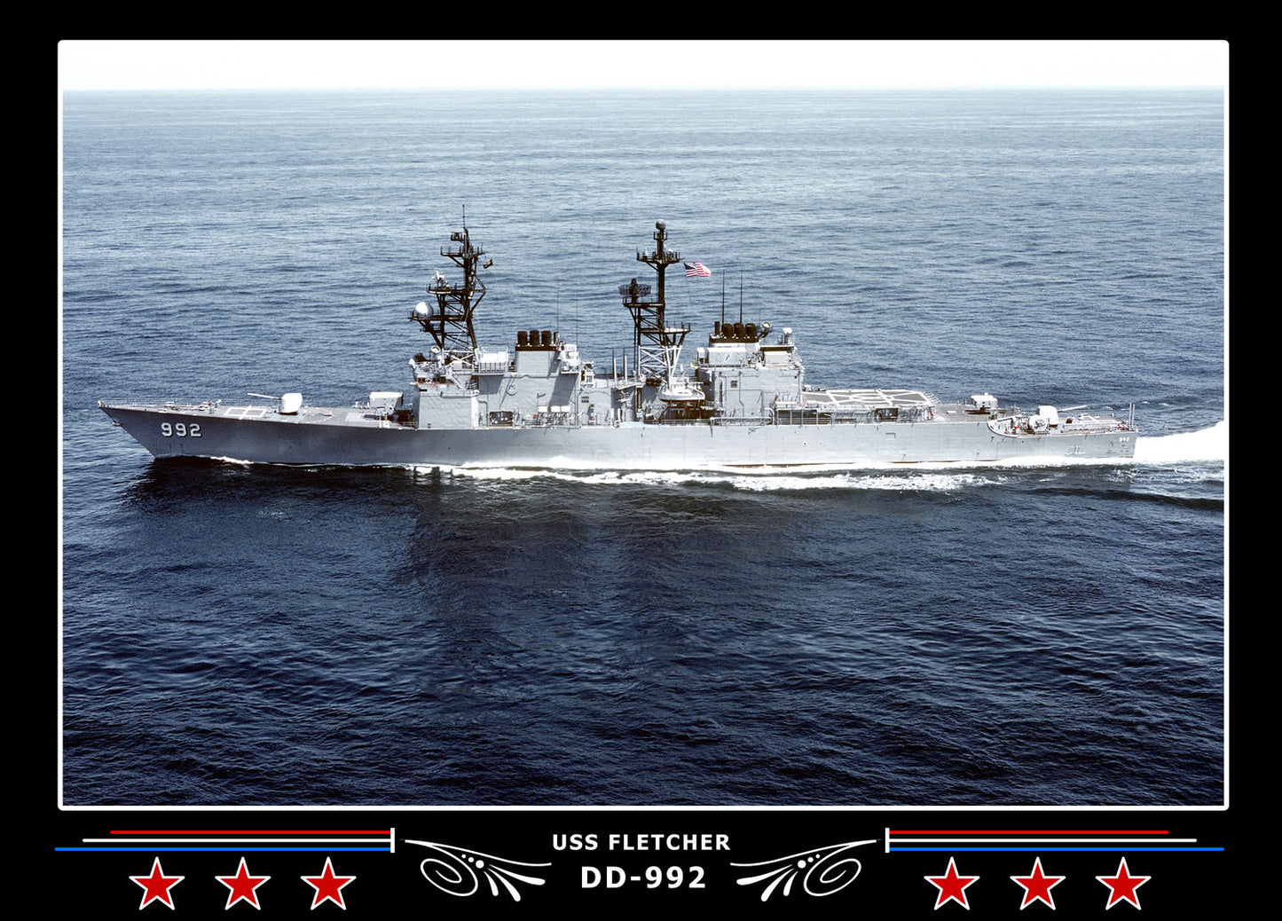 USS Fletcher DD-992 Canvas Photo Print