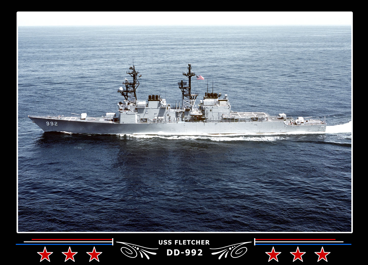 USS Fletcher DD-992 Canvas Photo Print