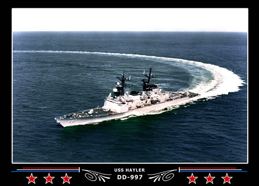 USS Hayler DD-997 Canvas Photo Print