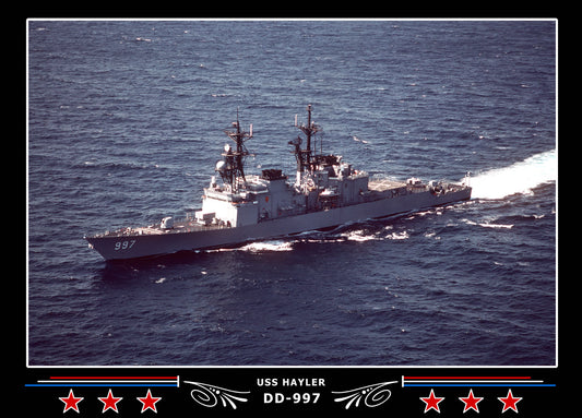 USS Hayler DD-997 Canvas Photo Print
