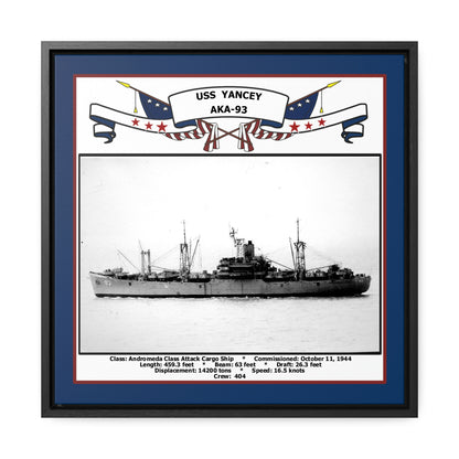 USS Yancey AKA-93 Navy Floating Frame Photo Front View