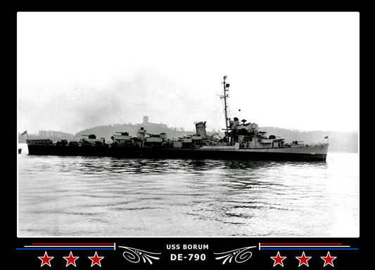 USS Borum DE-790 Canvas Photo Print