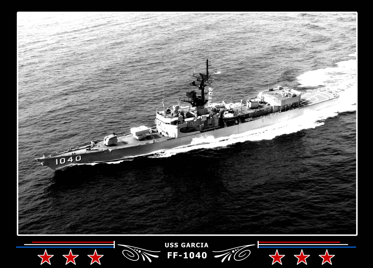 USS Garcia FF-1040 Canvas Photo Print
