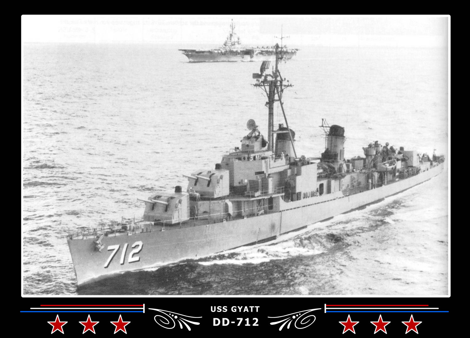 USS Gyatt DD-712 Canvas Photo Print