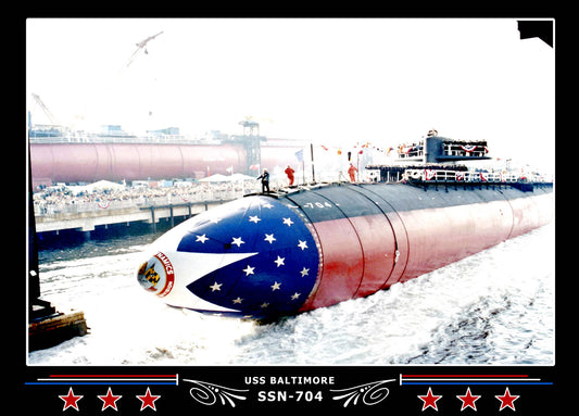 USS Baltimore SSN-704 Canvas Photo Print