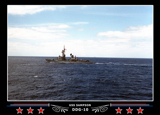 USS Sampson DDG-10 Canvas Photo Print
