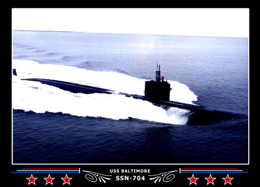 USS Baltimore SSN-704 Canvas Photo Print