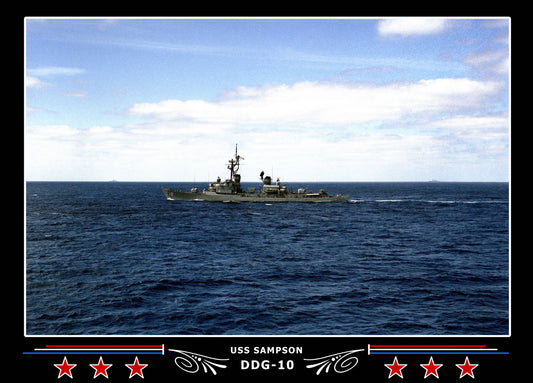 USS Sampson DDG-10 Canvas Photo Print